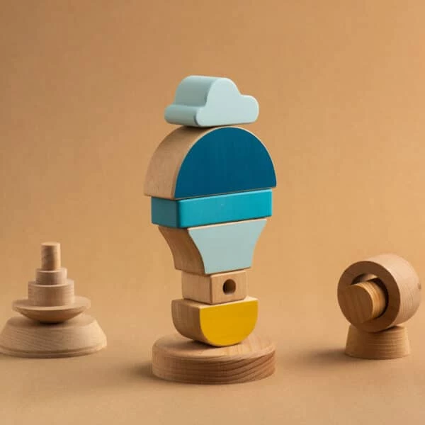 Animi Handmade Wooden Hot Air Balloon Stacker 7 Animi Handmade Wooden Hot Air Balloon Stacker