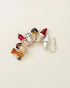Gnezdo *New* Handmade Wooden Mushroom Lacing Toy