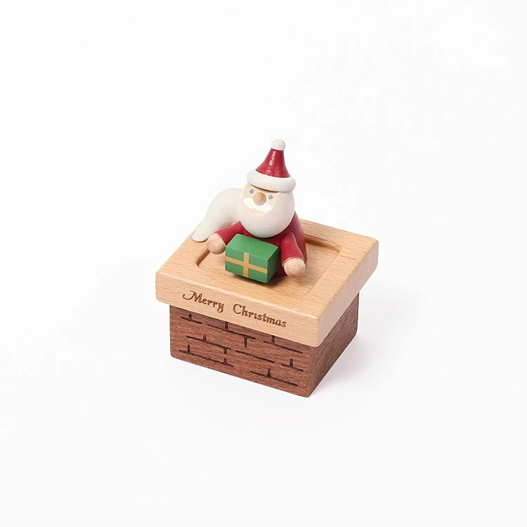 Wooderful Life Mini Santa Music Box *New* 4 Wooderful Life Mini Santa Music Box *New*