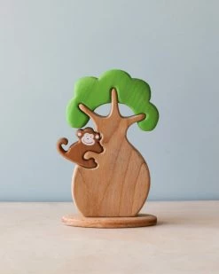 Odin Parker Handmade Wooden Tree With Monkey