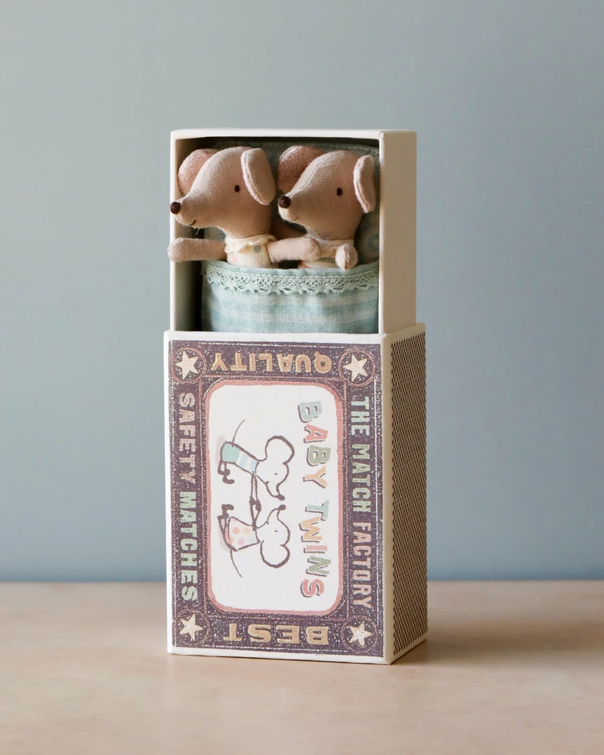 *New* Maileg | Twin Baby Mice In Matchbox 3 *New* Maileg | Twin Baby Mice In Matchbox