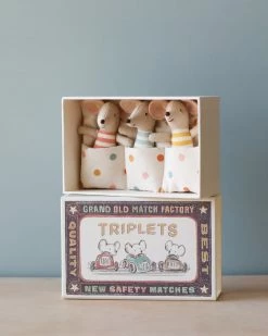 *New* Maileg | Triplets Baby Mice In Matchbox