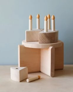 Odin Parker Exclusive Handmade Wooden Birthday Cake With Pedestal *New*