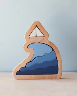 L And Wood *New* Handmade Wooden Ocean Puzzle And Stacker