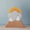 L And Wood Handmade Wooden Mountain Puzzle And Stacker *New* 1 L And Wood Handmade Wooden Mountain Puzzle And Stacker *New*