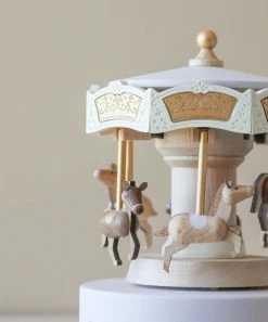 Wooderful Life *New* Pre-order: Wooden Carousel Music Box (ships End Of July)