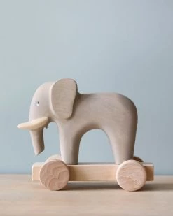 Odin Parker Exclusive *New* Handmade Wooden Elephant Push Toy With Built-In Magnets