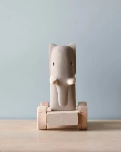 Odin Parker Exclusive *New* Handmade Wooden Elephant Push Toy With Built-In Magnets