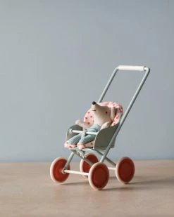 *New* Maileg Stroller, Micro - Sky Blue