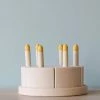 Odin Parker Exclusive *New* Handmade Wooden Vanilla Cake With Candles