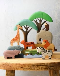 Mikheev Manufactory Handmade Wooden Safari Animals