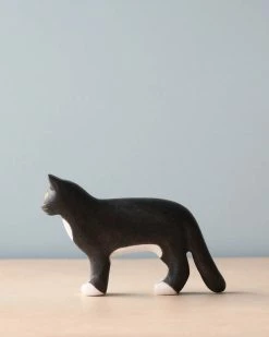 Forest Melody Handmade Wooden Black Cat *New*