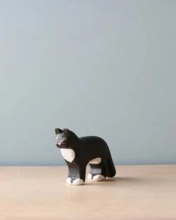 Forest Melody Handmade Wooden Black Cat *New*