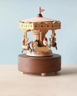 Wooderful Life *New* Christmas Carousel Music Box