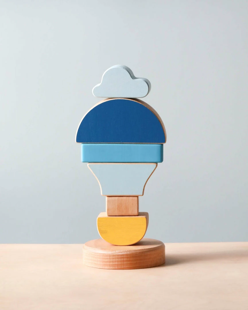 Animi Handmade Wooden Hot Air Balloon Stacker 3 Animi Handmade Wooden Hot Air Balloon Stacker
