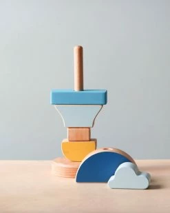 Animi Handmade Wooden Hot Air Balloon Stacker