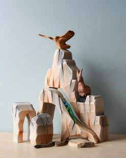 Bumbu Toys Handmade Wooden Mountain Cliff Scene