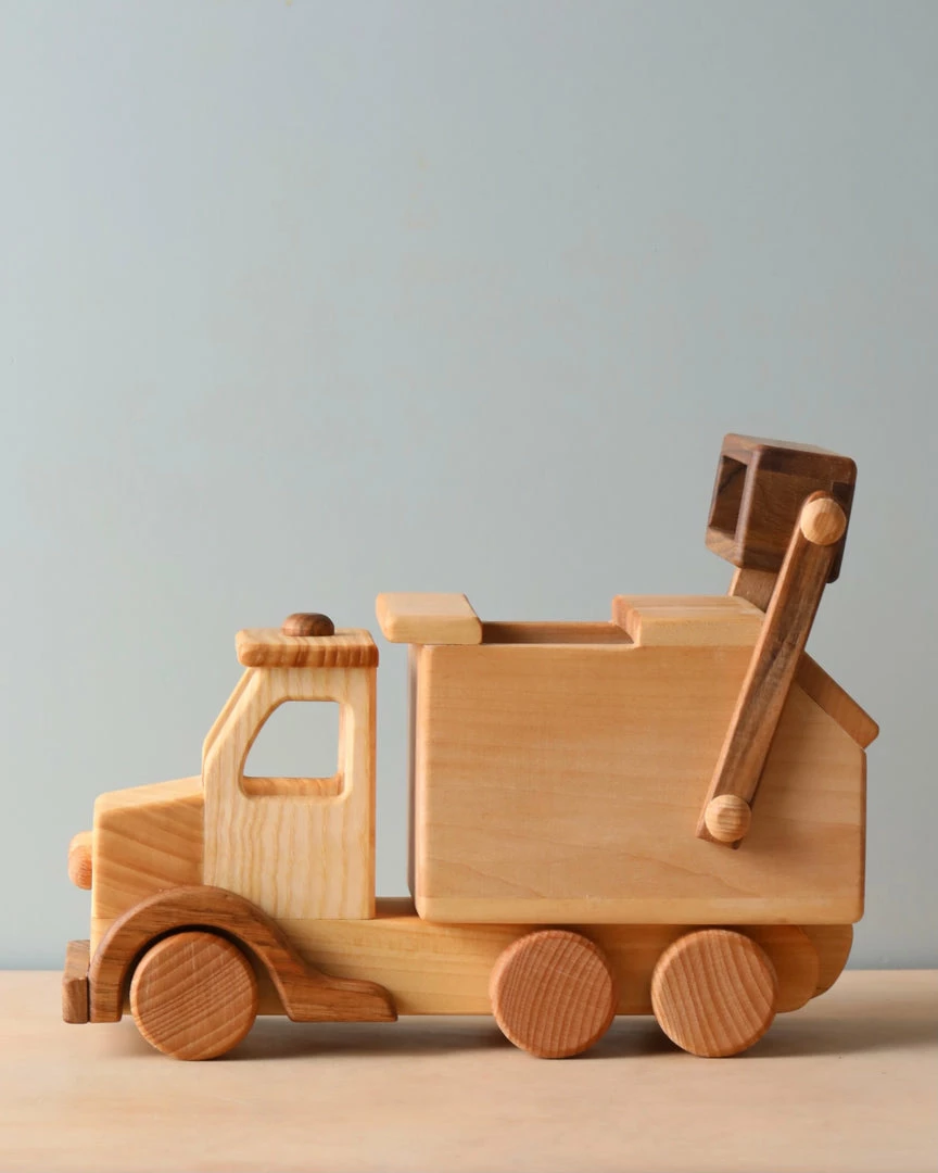 Odin Parker Handmade Wooden Garbage Truck *New* 5 Odin Parker Handmade Wooden Garbage Truck *New*