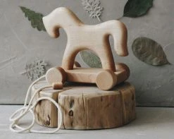 Tateplota Handmade Wooden Horse Pull Toy *New* 7 Tateplota Handmade Wooden Horse Pull Toy *New*