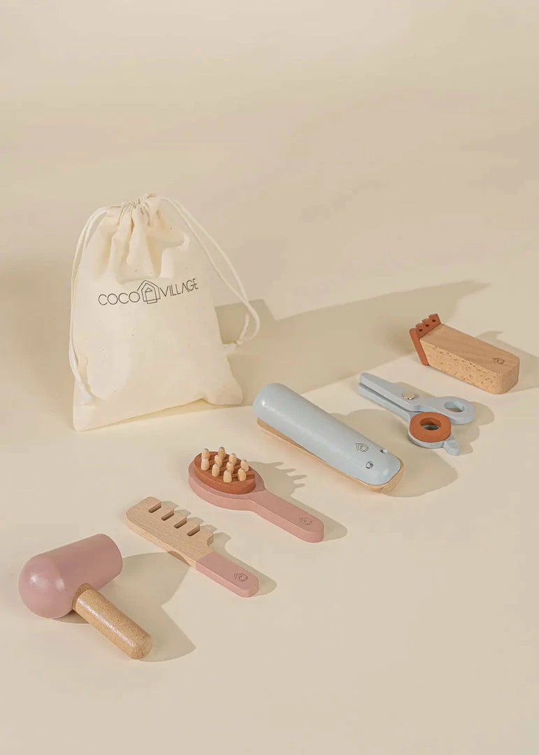 Coco Village Wooden Hair Dresser Set *New* 3 Coco Village Wooden Hair Dresser Set *New*