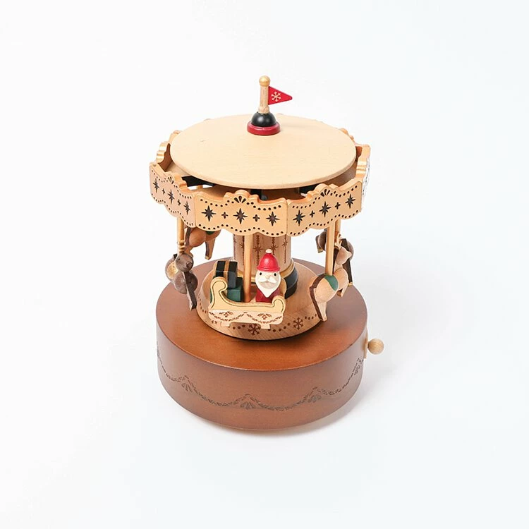 Wooderful Life *New* Christmas Carousel Music Box 6 Wooderful Life *New* Christmas Carousel Music Box