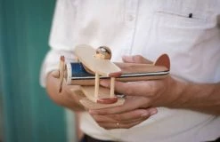 Gnezdo Handmade Wooden Airplane With Pilot