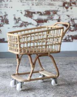 Poppie Toys *New* Rattan Grocery Shopping Cart 17 Poppie Toys *New* Rattan Grocery Shopping Cart