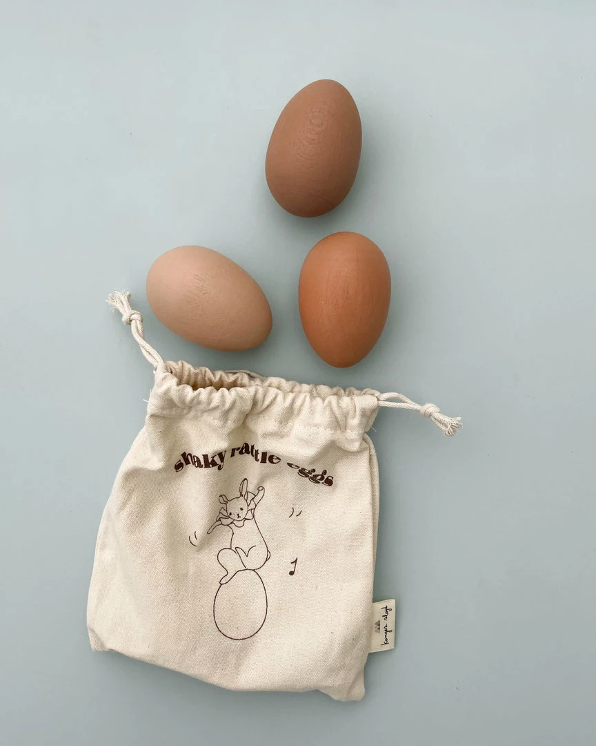 Konges Sløjd *New* Wooden Egg Rattles 3 Konges Sløjd *New* Wooden Egg Rattles