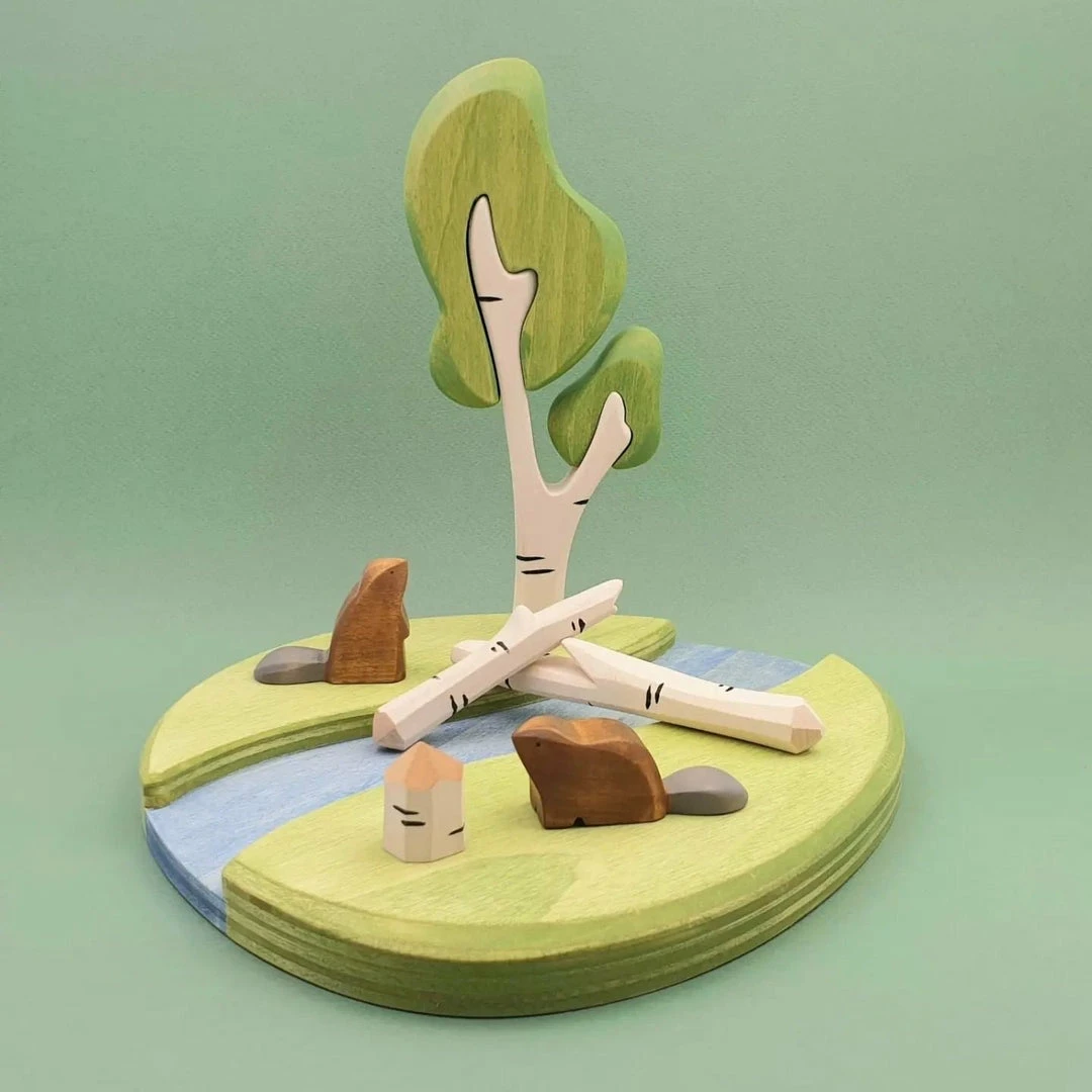 Brin D'Ours | Handmade Wooden Beaver River Set 4 Brin D'Ours | Handmade Wooden Beaver River Set