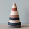 Sabo Concept *New* Wooden Pyramid Stacker - Terracotta