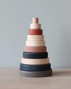 Sabo Concept *New* Wooden Pyramid Stacker - Terracotta