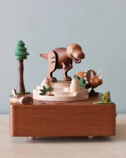 Wooderful Life Wooden Dinosaur Music Box *New*