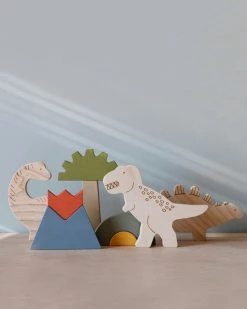 Briki Vroom Vroom Wooden Dinosaur Set