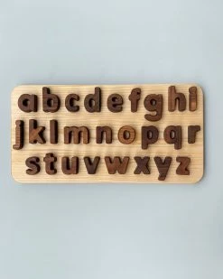 Oyuncak Lowercase Walnut Alphabet Puzzle *New*