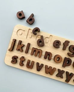 Oyuncak Lowercase Walnut Alphabet Puzzle *New*