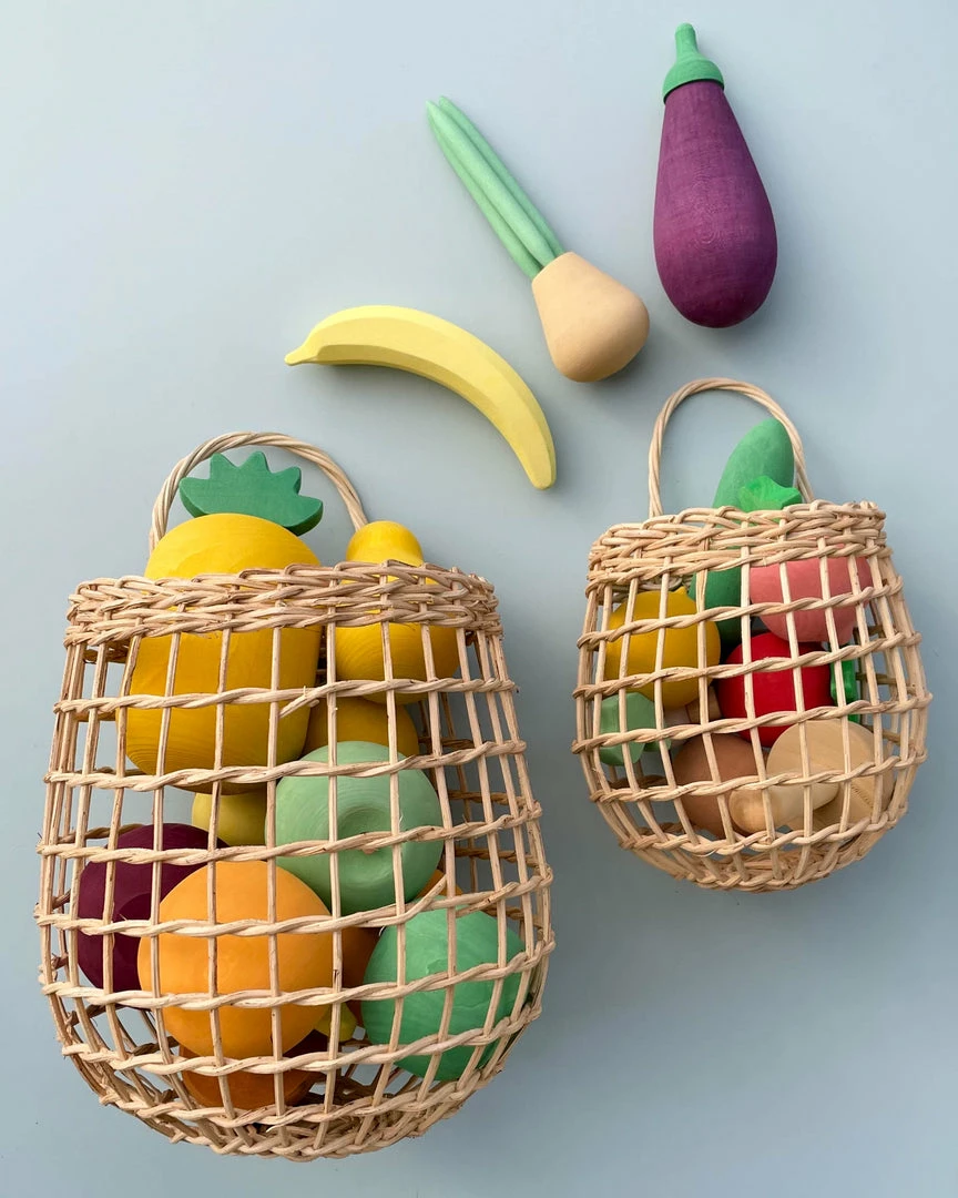 Olli Ella *New* Rattan Hanging Wall Baskets 3 Olli Ella *New* Rattan Hanging Wall Baskets