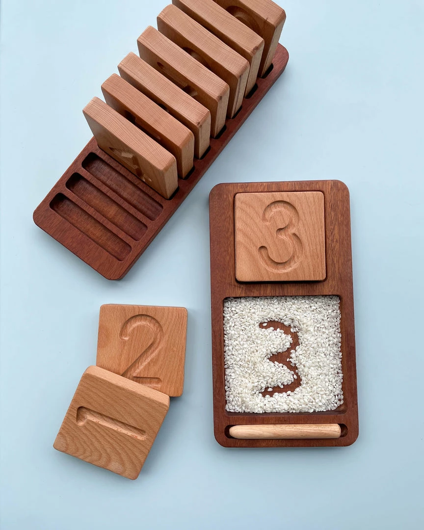 Odin Parker Exclusive *New* Wooden Counting & Tracing Tray - Made In USA 3 Odin Parker Exclusive *New* Wooden Counting & Tracing Tray - Made In USA