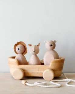 Tateplota Handmade Wooden Pull Wagon