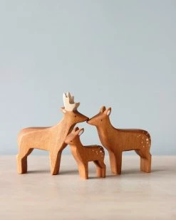 *New* Brin D'Ours | Handmade Wooden Deer Family