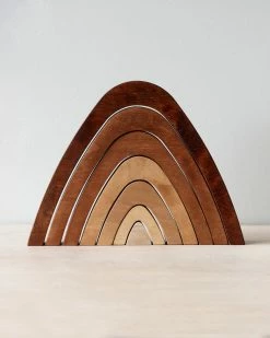 - Handmade Wooden Mountain Stacker