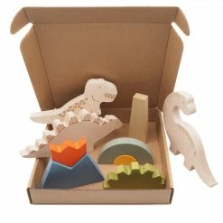 Briki Vroom Vroom Wooden Dinosaur Set