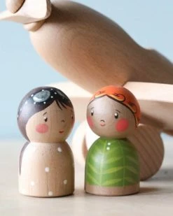 Gnezdo Handmade Airplane With Removable Pilots