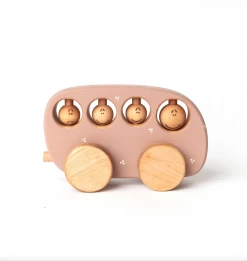 Friendly Toys Handmade Wooden Bus Toy *New*