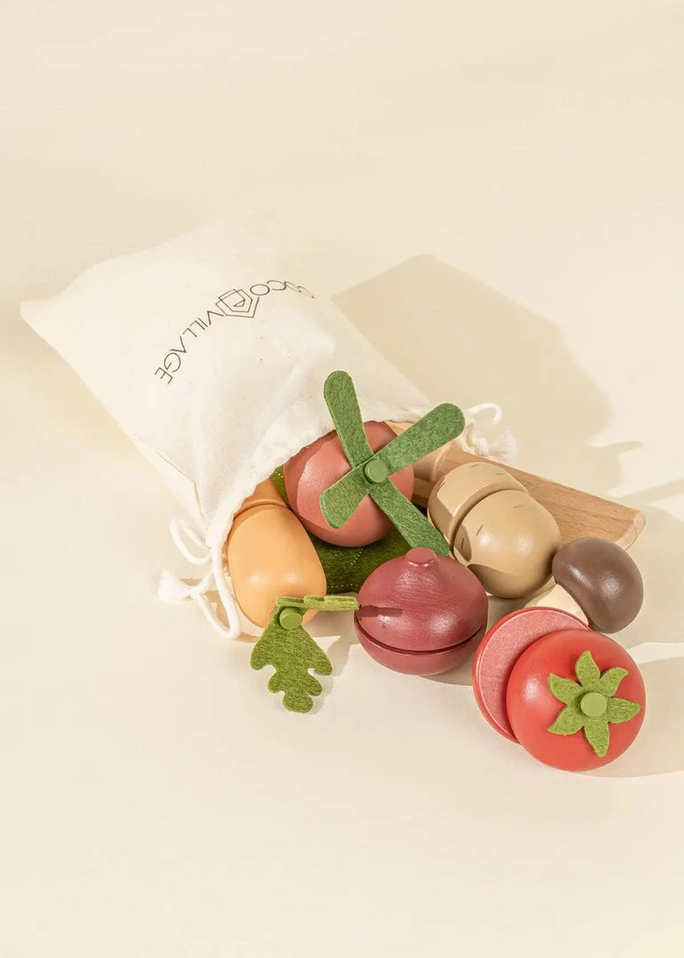 Coco Village Sliceable Wooden Vegetables 8 Coco Village Sliceable Wooden Vegetables