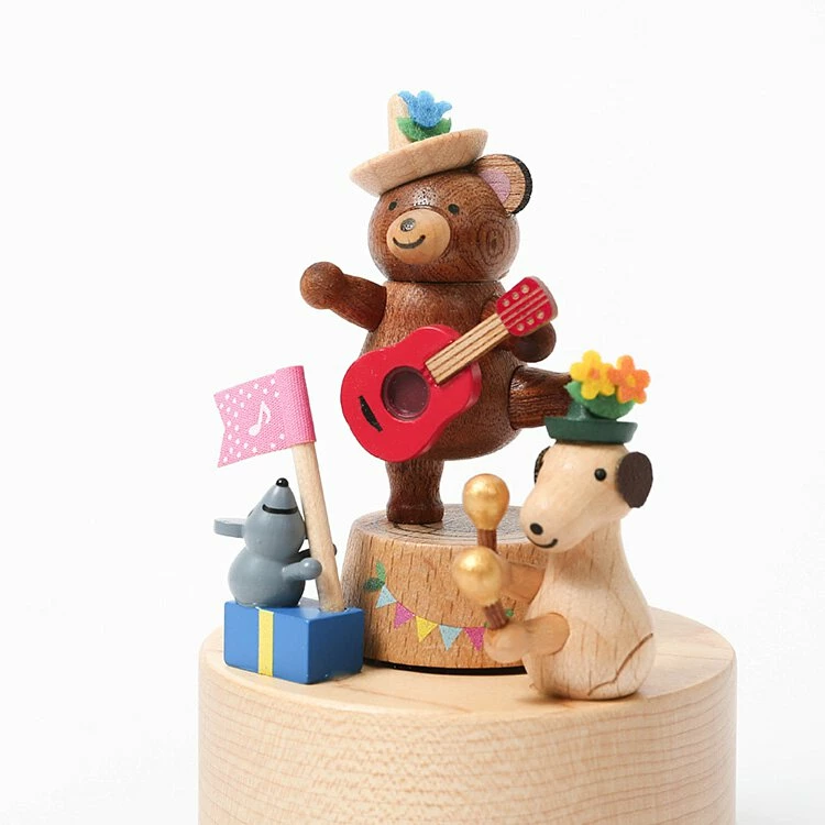 Wooderful Life *New* Mini Wooden Party Music Box 4 Wooderful Life *New* Mini Wooden Party Music Box