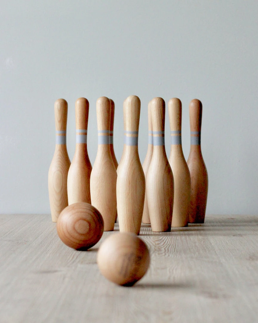 Wooden Story Wooden Bowling Set (ships In Approximately One Week) *New* 3 Wooden Story Wooden Bowling Set (ships In Approximately One Week) *New*