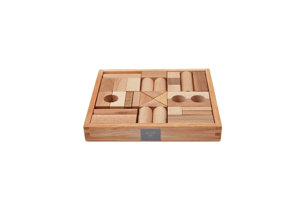 Wooden Story Wooden Building Blocks With Tray 4 Wooden Story Wooden Building Blocks With Tray