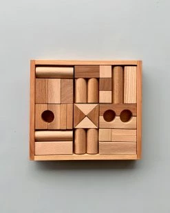 Wooden Story Wooden Building Blocks With Tray