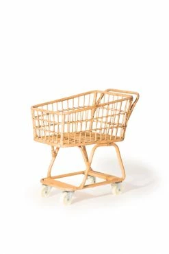 Poppie Toys *New* Rattan Grocery Shopping Cart 13 Poppie Toys *New* Rattan Grocery Shopping Cart