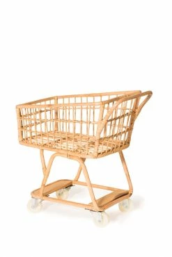 Poppie Toys *New* Rattan Grocery Shopping Cart 14 Poppie Toys *New* Rattan Grocery Shopping Cart